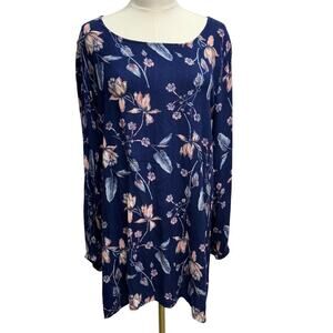 Billabong Heart strayed Floral Mini Dress Womens Medium Rayon Boho‎ Summer
